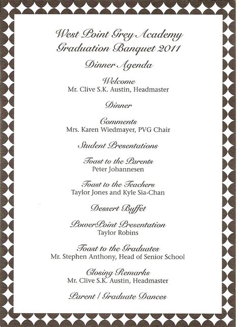 Awards Banquet Program Template
